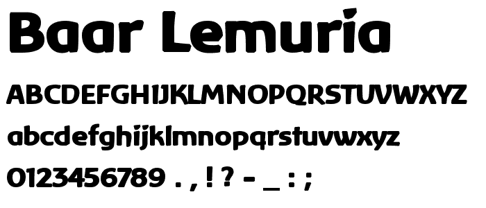 Baar Lemuria font